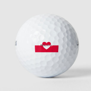 Nationale vlag van Polen - Polska - Rzeczpospolita Golfballen