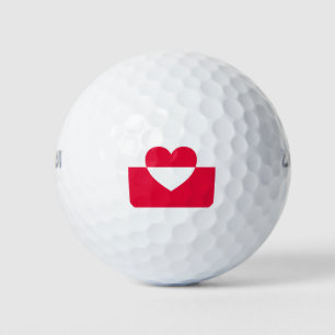 Nationale vlag van Polen - Rzeczpospolita Polska Golfballen