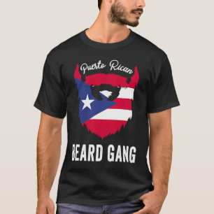 Nationale vlag van Puerto Rican Beard Gang Puerto  T-shirt