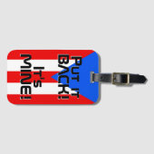 Nationale vlag van Puerto Rico Funny Patriotic Bagagelabel (Voorkant (horizontaal))
