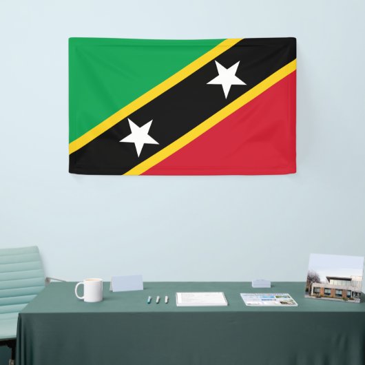 Nationale vlag van Saint Kitts en Nevis (Caribisch Spandoek (Beurs)