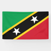 Nationale vlag van Saint Kitts en Nevis (Caribisch Spandoek (Horizontaal)