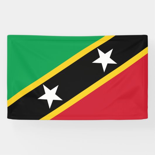 Nationale vlag van Saint Kitts en Nevis (Caribisch Spandoek (Horizontaal)