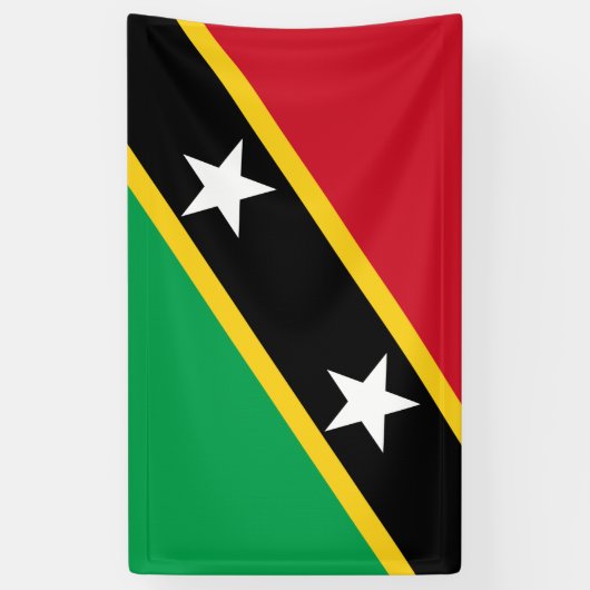 Nationale vlag van Saint Kitts en Nevis (Caribisch Spandoek (Verticaal)