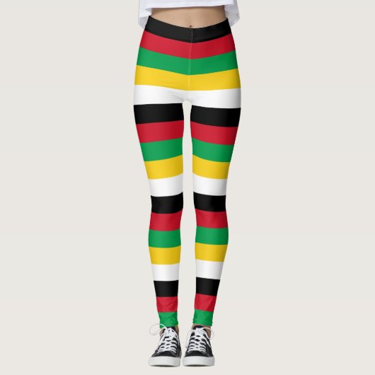 Nationale vlag van Saint Kitts en Nevis wetend Leggings (Voorkant)