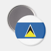 Nationale vlag van Saint Lucia Magneet (Voorkant / Achterkant)