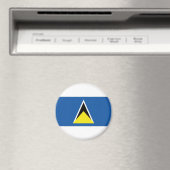 Nationale vlag van Saint Lucia Magneet (Insitu (Vaatwasser))