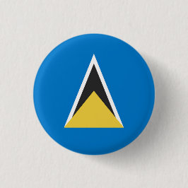 Nationale vlag van Saint Lucia Ronde Button 3,2 Cm