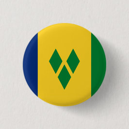 Nationale vlag van Saint Vincent en de Grenadines Ronde Button 3,2 Cm
