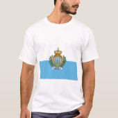 Nationale vlag van San Marino T-shirt (Voorkant)