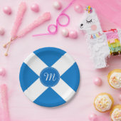 Nationale vlag van Schotland St Andrew's Cross Cus Papieren Bordje (Feest)