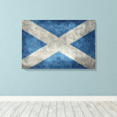 Nationale vlag van Schotland,  versie Canvas Afdruk (Insitu (Houten vloer))