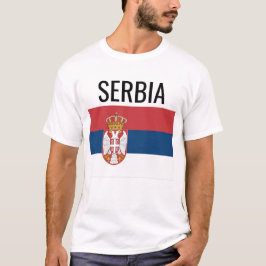 Nationale vlag van Servië/Wereldland T-shirt
