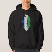 Nationale vlag van Sierra Leone souvenir voor mann Hoodie (Voorkant)