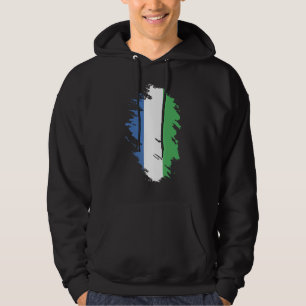 Nationale vlag van Sierra Leone souvenir voor mann Hoodie