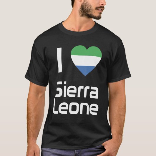 Nationale vlag van Sierra Leone souvenir voor mann T-shirt (Voorkant)
