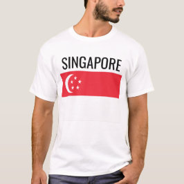 Nationale vlag van Singapore/Wereldland T-shirt