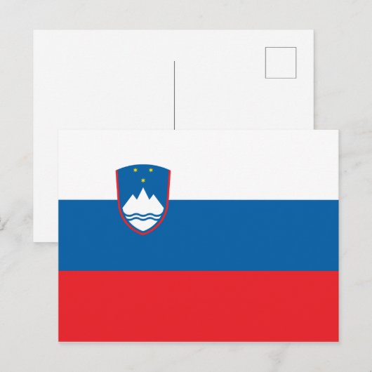 Nationale vlag van Slovenië Briefkaart (Voorkant / Achterkant)