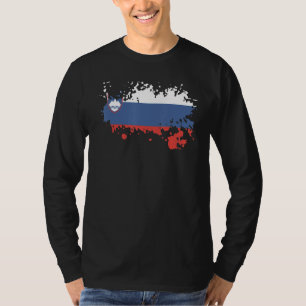 Nationale vlag van Slovenië souvenir voor mannen v T-shirt