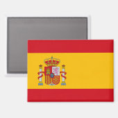 Nationale vlag van Spanje Rechthoekige magneet (Voorkant / Achterkant)