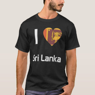 Nationale vlag van Sri Lanka souvenir voor mannen  T-shirt