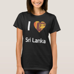 Nationale vlag van Sri Lanka souvenir voor mannen T-shirt