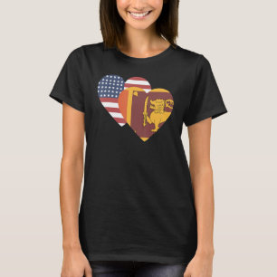 Nationale vlag van Sri Lanka souvenir voor mannen T-shirt