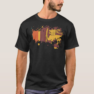 Nationale vlag van Sri Lanka souvenir voor mannen T-shirt
