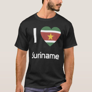 Nationale vlag van Surinaamsouvenir voor mannen T-shirt