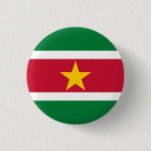 Nationale vlag van Suriname Ronde Button 3,2 Cm (Voorkant)