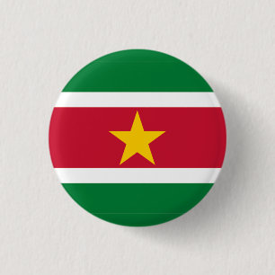 Nationale vlag van Suriname Ronde Button 3,2 Cm