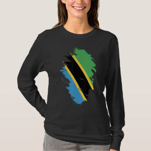 Nationale vlag van Tanzania souvenir voor mannen T-shirt