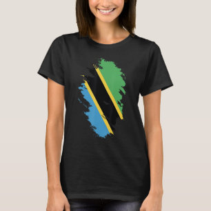 Nationale vlag van Tanzania souvenir voor mannen T-shirt
