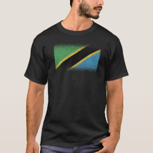 Nationale vlag van Tanzania souvenir voor mannen T-shirt