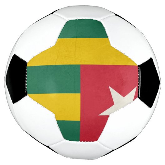 Nationale vlag van Togo Voetbal (Gedraaid)