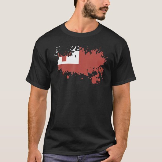 Nationale vlag van Tonga souvenir voor mannen 1 T-shirt (Voorkant)