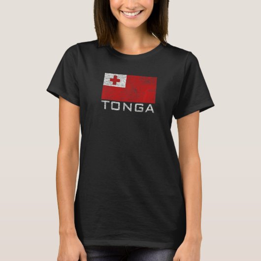 Nationale vlag van Tonga T-shirt (Voorkant)