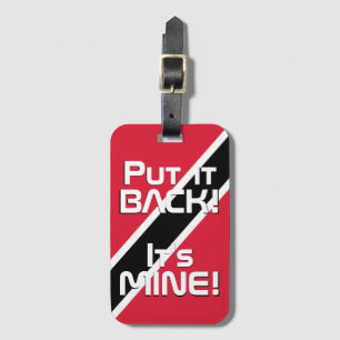 Nationale vlag van Trinidad en Tobago Funny Patrio Bagagelabel