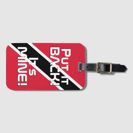 Nationale vlag van Trinidad en Tobago Funny Patrio Bagagelabel (Voorkant (horizontaal))