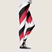 Nationale vlag van Trinidad en Tobago Striped L Leggings (Rechts)
