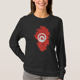 Nationale vlag van Tunesië souvenir voor mannen vr T-shirt