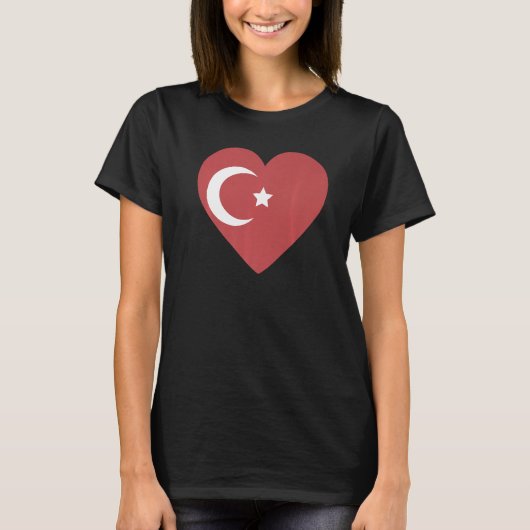 Nationale vlag van Turkije souvenir voor mannen 3 T-shirt (Voorkant)