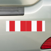 Nationale vlag van TWO Peru Bumpersticker (Op auto)