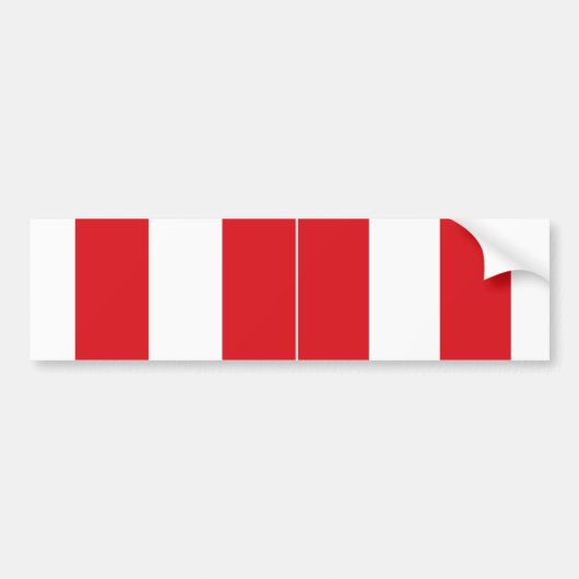 Nationale vlag van TWO Peru Bumpersticker (Voorkant)