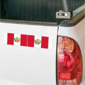 Nationale vlag van TWO Peru Bumpersticker (Op Truck)