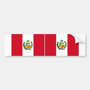 Nationale vlag van TWO Peru Bumpersticker