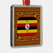 Nationale vlag van Uganda Metalen Ornament (Rechts)