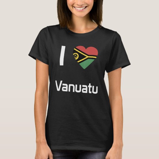 Nationale vlag van Vanuatu souvenir voor mannen 2 T-shirt (Voorkant)