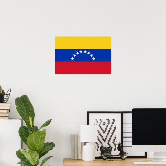 Nationale vlag van Venezuela Poster (Thuiskantoor)