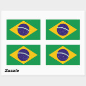 Nationale vlag van VIER Brazilië Rechthoekige Sticker (Vel)
